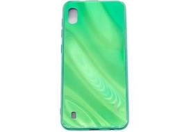 Korpuso galas, galinis dangtelis Evelatus         Samsung      A10 Water Ripple Full Color Electroplating Tempered Glass Case       Green