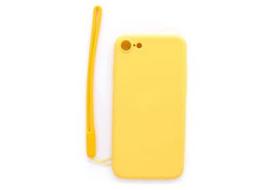 Korpuso galas, galinis dangtelis Evelatus         Apple      iPhone 7/8 Soft Touch Silicone Case with Strap       Yellow
