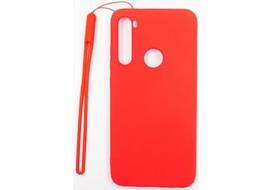 Korpuso galas, galinis dangtelis Evelatus         Xiaomi      Redmi Note 8 Soft Touch Silicone Case with Strap       Red