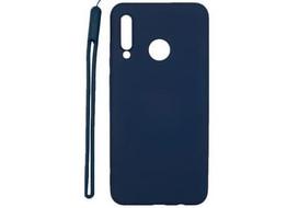 Korpuso galas, galinis dangtelis Evelatus         Huawei      P30 Lite Soft Touch Silicone Case with Strap       Dark Blue