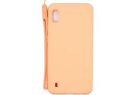 Korpuso galas, galinis dangtelis Evelatus         Samsung      Galaxy A10 Soft Touch Silicone Case with Strap       Pink