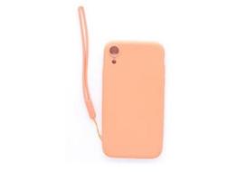 Korpuso galas, galinis dangtelis Evelatus         Apple      iPhone XR Soft Touch Silicone Case with Strap       Pink