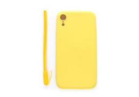 Korpuso galas, galinis dangtelis Evelatus         Apple      iPhone XR Soft Touch Silicone Case with Strap       Yellow