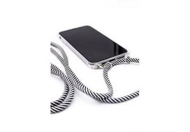 Korpuso galas, galinis dangtelis Evelatus         Apple      iPhone 11 Pro Case with rope Black Stripes       Transparent