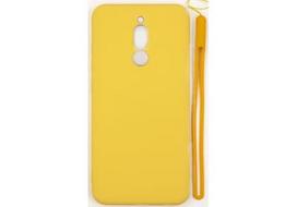 Korpuso galas, galinis dangtelis Evelatus         Xiaomi      Redmi 8 Soft Touch Silicone Case with Strap       Yellow