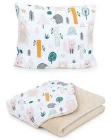 MamoTato Baby Blanket And Pillow Forest Cream