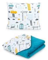 MamoTato Baby Blanket And Pillow Town Blue