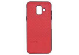 Korpuso galas, galinis dangtelis Evelatus         Samsung      A6 2018 TPU case 1 with metal plate (possible to use with magnet car holder)       Red