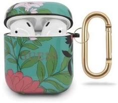 Guess Protection Case For Apple AirPods Green/Flowers