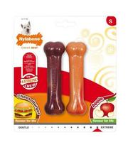 Nylabone Extreme Twin kramtymo kauliukai su sūrainio ir obuolių skoniu šunims : Žaislų dydžiai - S