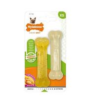 Nylabone Moderate Twin kramtymo kauliukas su vištienos skoniu šunims : Žaislų dydžiai - XS