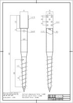ermitazas - Įsukamas sraigtinis polis  U 81x685x2mm HDG - 2 nuotrauka