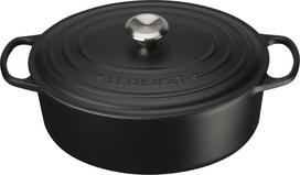 ketaus juodas - Le Creuset Ketaus puodas ovalus 31 cm, 6,3 l, juodas (Black) - 1 nuotrauka