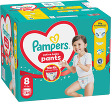 Pampers Active Baby, 8 dydis, 64 vnt.