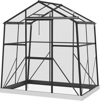 Šiltnamis Outsunny, 2,51 m², 131x192x203 cm, Juodas (Black)
