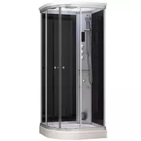 Garinė dušo kabina AMUE-AC1080R Juoda (Black) 100x80x217 cm