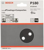 Šlifavimo lapas Bosch Pro F355, 180, 12.5 cm x 12.5 cm, 5 vnt.