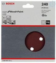 Šlifavimo lapas Bosch C430, 240, 15 cm x 15 cm, 5 vnt.