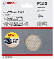 Šlifavimo lapas Bosch M 480, 240, 11.5 cm x 11.5 cm, 5 vnt.