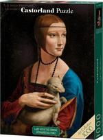 puzzle deliones 1000 - Castorland Dėlionė Dama su šermuonėliu 105168, 1000 vnt. - 1 nuotrauka