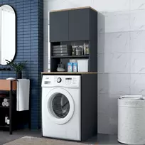 Vonios spintelė Kalune Design KD101 2674, antracito/riešuto (Anthracite/Walnut)