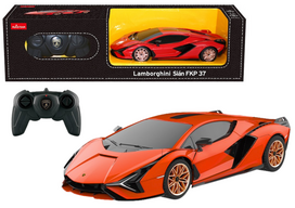 lamborghini zaislai - Rastar nuotoliniu būdu valdomas Lamborghini Sian 1:24 Oranžinis (Orange) - 1 nuotrauka