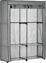 homcom sulankstomas - HOMCOM Medžiaginė spinta, pilka (Gray), 118 cm x 49 cm x 170 cm - 1 nuotrauka