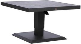 Lauko stalas Home4you TOMSON, tamsiai pilkas (Dark Grey), 85 cm x 85 cm x 52-75 cm