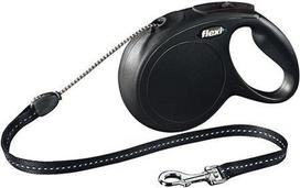 suniukai - FLEXI New Classic M Cord 8 m juodas (Black) automatinis pavadėlis - 1 nuotrauka