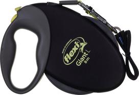 giantas - FLEXI NEON GIANT L 8 m Juodas (Black), Geltonas (Yellow) automatinis pavadėlis - 1 nuotrauka