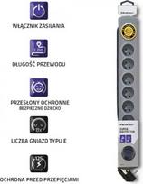 ilgintuva rite - Qoltec 50167, 1.8 m - 3 nuotrauka