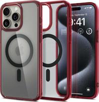 Spigen "Ultra Hybrid MagSafe" Dėklas Apple iPhone 15 Pro - Frost Deep Raudona (Frost Deep Red)