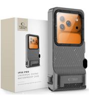 vandeniui atsparus deklas - Tech-Protect IPX8 Pro Vandeniui Atsparus Telefono Dėklas - Pilkas ir Juodas (Gray and Black) - 1 nuotrauka