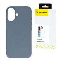 samsung s24 deklas - Wozinsky Silikoninis Dėklas su MagSafe Samsung Galaxy S24 FE - Pilkas (Grey) - 1 nuotrauka