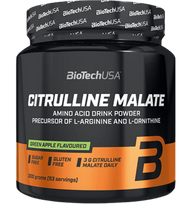 citrulinas - BioTech USA Citrulline Malate, Žaliųjų obuolių skonis (Green Apple) - 300 g - 1 nuotrauka