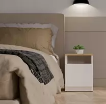 bedside - Naktinė spintelė Top E Shop Galax 30/1D, balta (White) - 1 nuotrauka
