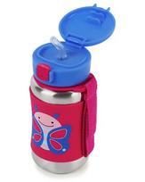 SKIP HOP gertuvė su šiaudeliu 12m+ 350ml Zoo Butterfly 252517