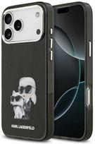 iphone telefonai - Karl Lagerfeld IML Aquarelle Karl and Choupette dėklas Apple iPhone 17 Pro Max Juodas (Black) - 1 nuotrauka