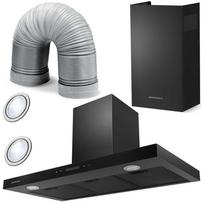 stiklas virtuvei - Berdsen BE-90S 90 cm Juodas (Black) - 1 nuotrauka