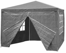 stogine - Komercinė sodo paviljono palapinė MultiGarden 3x3 m, 4 sienos, pilka (Grey) - 1 nuotrauka
