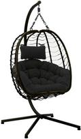 pakabinamos supynes - Pakabinamas krėslas Home4you GRANVIN, tamsiai pilka (Dark Grey) - 1 nuotrauka