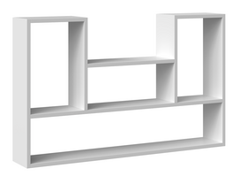 spinta rack - Sieninė lentyna Bilbao 4P, balta sp., 60 cm x 100 cm x 16 cm - 1 nuotrauka