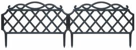 Dekoratyvinė sodo tvorelė, juoda (Black), 79.5 x 4 x 29.8 cm, 5 vnt.