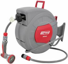 laistymo rite su zarna - AWTools AW70437 Automatinė žarnos ritė su laistymo žarna 20 m - 1 nuotrauka