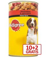 Pedigree konservai su jautiena 1,2 kg X 10 + 2 dovana!