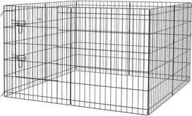 suns begimo - PawHut šuniukų bėgimo aikštelė 76 cm, 8-TLG, juoda (Black) - 1 nuotrauka