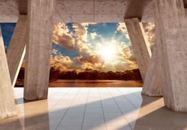 Fototapetas Artgeist Sunny Promenade, 70 cm x 70 cm