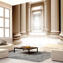 Fototapetas Artgeist In The Ancient Pantheon - Greek Temple Architecture With Columns NEW011389, 245 cm x 245 cm