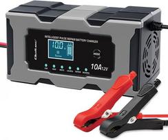 lifepo4 3,2v - Qoltec 52493 Mikroprocesorinė kroviklis 12V 10A su remontine funkcija AGM GEL LiFePO4 ,  LCD - 1 nuotrauka