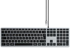 Satechi Slim W3 USB-C Klaviatūra su laidu, Juoda (Black)